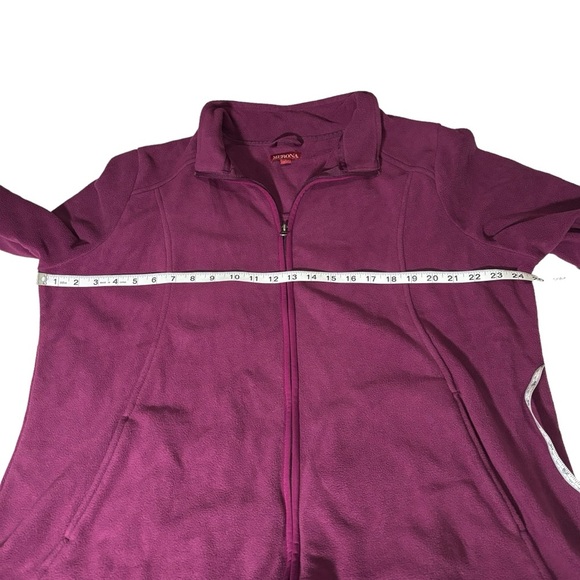 Merona Full Zip Fleece Jacket Pockets Athleisure Casual Women’s Size 1X - Picture 10 of 12